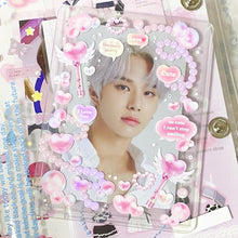 Load image into Gallery viewer, Shocking Pink Rose Sticker - Pearl Chain
