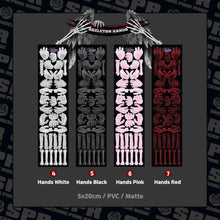 Load image into Gallery viewer, Shocking Pink Rose Sticker - Skeleton Hands
