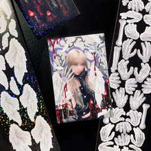 Load image into Gallery viewer, Shocking Pink Rose Sticker - Skeleton Hands
