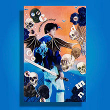 Load image into Gallery viewer, Shocking Pink Rose Sticker - Skeleton Hands
