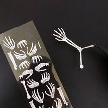 Load image into Gallery viewer, Shocking Pink Rose Sticker - Skeleton Hands
