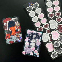 Load image into Gallery viewer, Shocking Pink Rose Sticker - Skeleton Head
