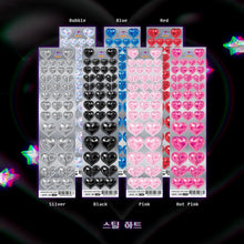 Load image into Gallery viewer, Shocking Pink Rose Sticker - Steel Heart
