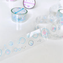 Load image into Gallery viewer, Shocking Pink Rose Kiss Cut Sticker Tape - Bubble Heart Pixel
