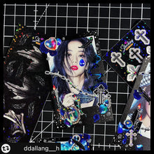 Load image into Gallery viewer, Shocking Pink Rose Sticker - Goth Ornament
