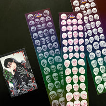 Load image into Gallery viewer, Shocking Pink Rose Sticker - Skeleton Head
