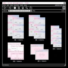 Load image into Gallery viewer, Shocking Pink Rose Sticker - Error Message Pack (Sticker Set)
