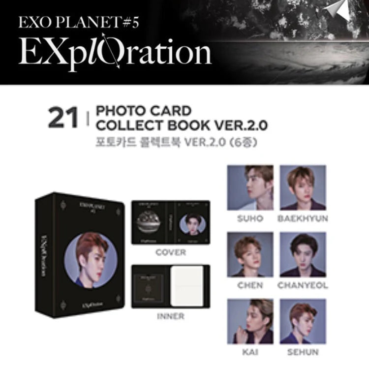 EXO 'EXO PLANET #5 EXplOration' Official MD - Photo Card Collect Book