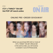 Load image into Gallery viewer, [PREORDER] ITZY x TWINZY POP-UP STORE &#39;ON AIR&#39; OFFICIAL MD - Trading Can Badge
