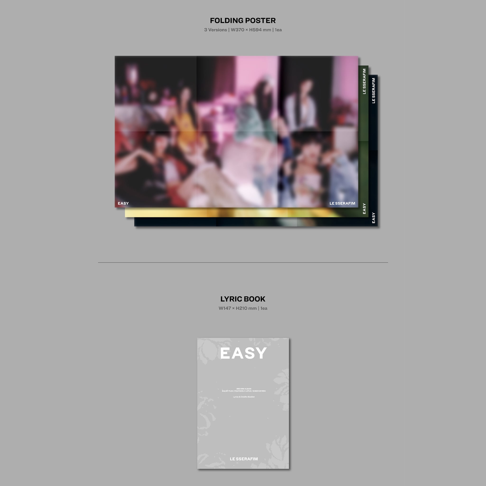 LE SSERAFIM - [EASY] 3rd Mini Album 3 Version SET –