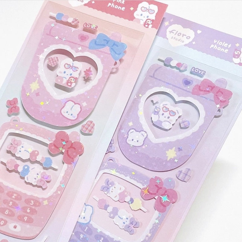 Floro Sticker - Violet Phone