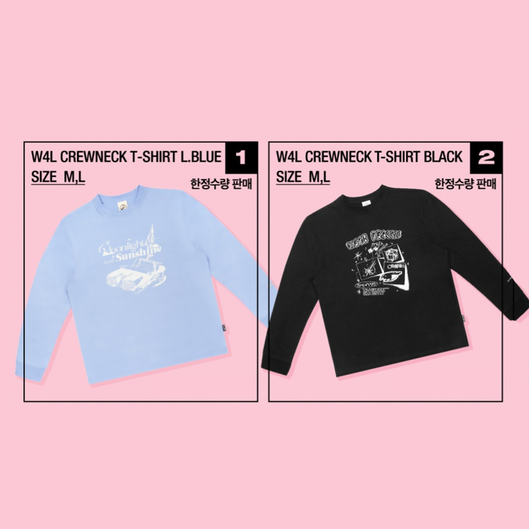 アイドル PLAVE W4L T-SHIRT BLACK (M) PLAVE 'WAY 4 LUV' & 'Hello, Asterum!' OFFICIAL MD - W4L Crewneck T