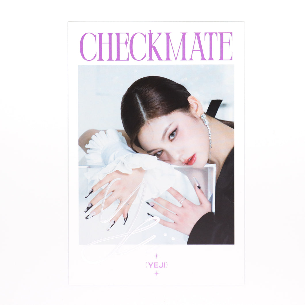 ITZY Mini Album 'Checkmate' + ITZY US Shop POB Signed Postcard