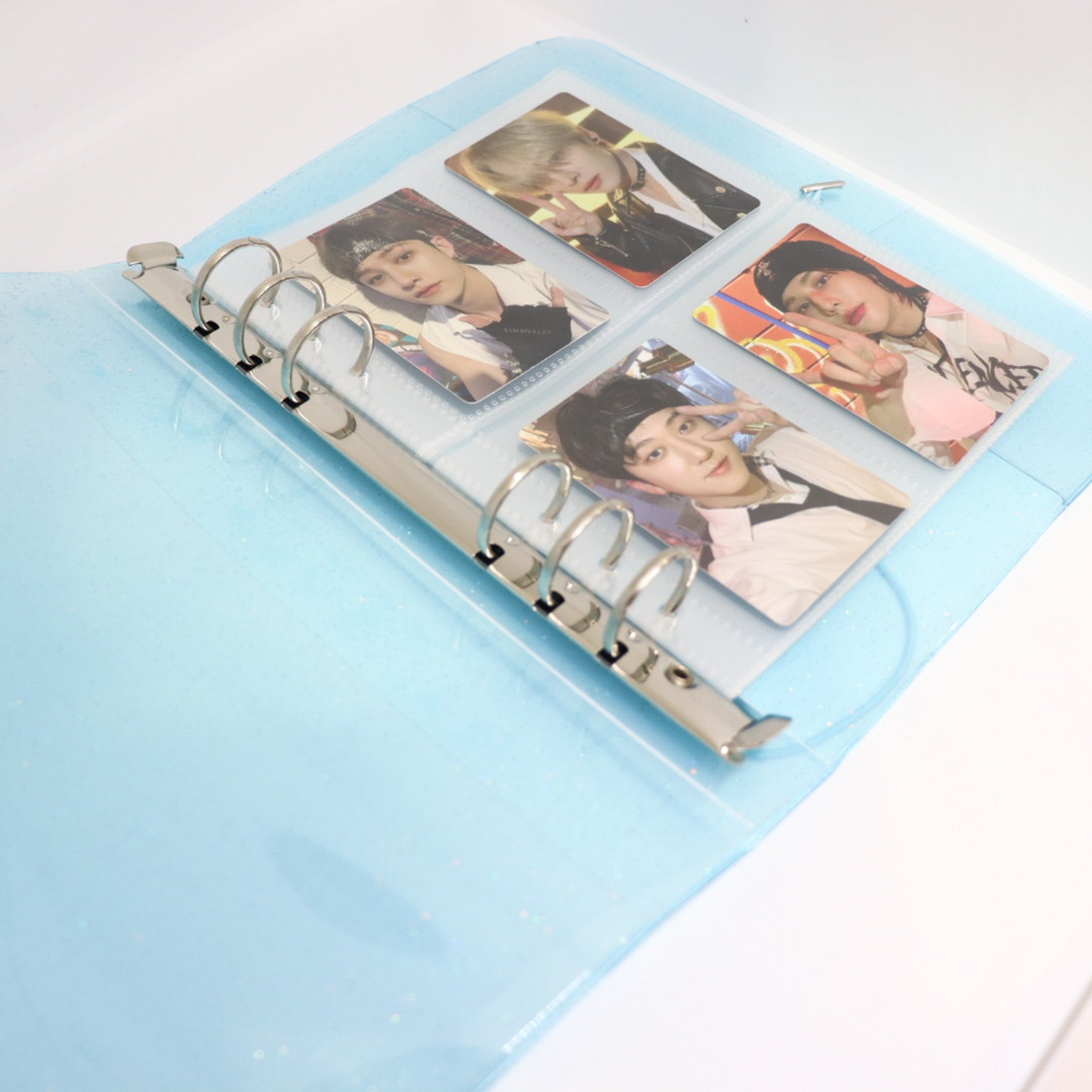 A5 Clear Glitter 6-Ring Photocard Binder