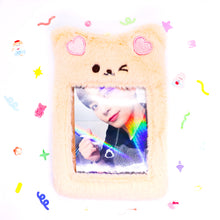 Load image into Gallery viewer, Fluffy Animal Photocard Holder Keyring
