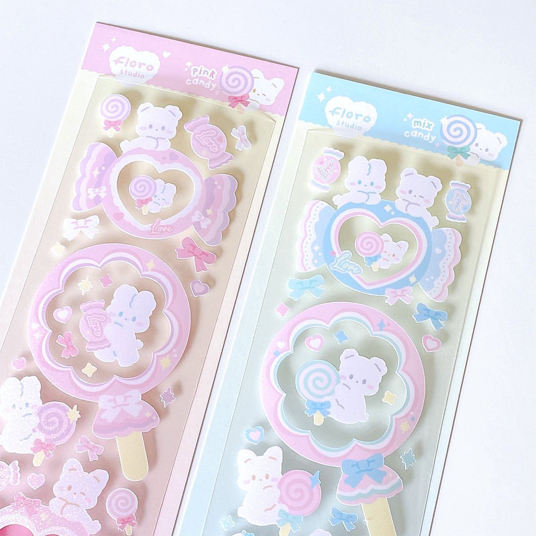 Floro Sticker - Pink Candy – K-POP BAZAAR