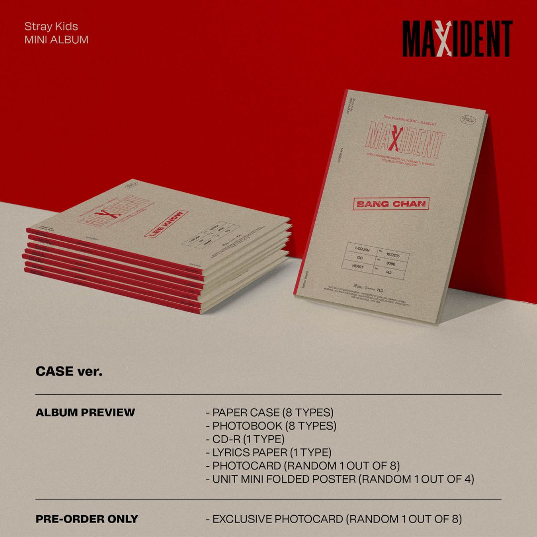 Stray Kids Skz - 7TH Mini Album Maxident [Heart Version] - 100% Authentiek & Verzegeld
