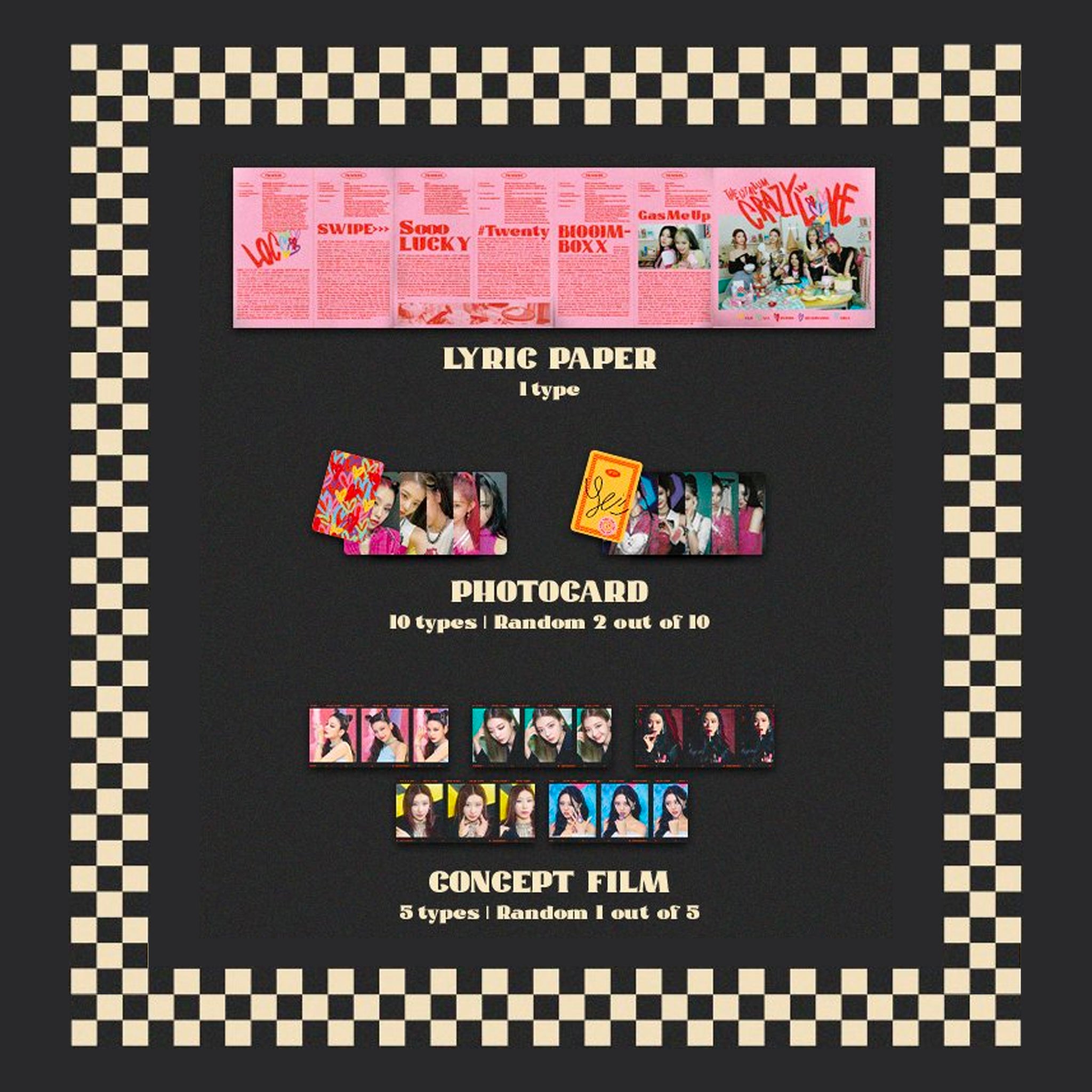  ITZY - [ SPECIAL EDITION] Crazy In Love The 1st Album + Extra  Photocards Set (Jewel case ver.) : Home & Kitchen