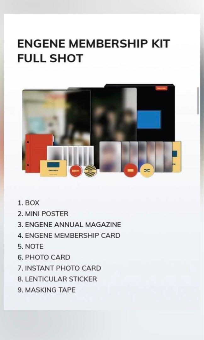 Enhypen Official 2nd Engene Global Membership Fan Kit – K